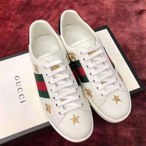 gucci shoes with bees and stars|original gucci bee sneakers.